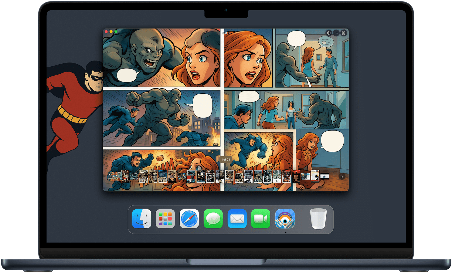 Minimalist comic reader interface in DrawnStrips