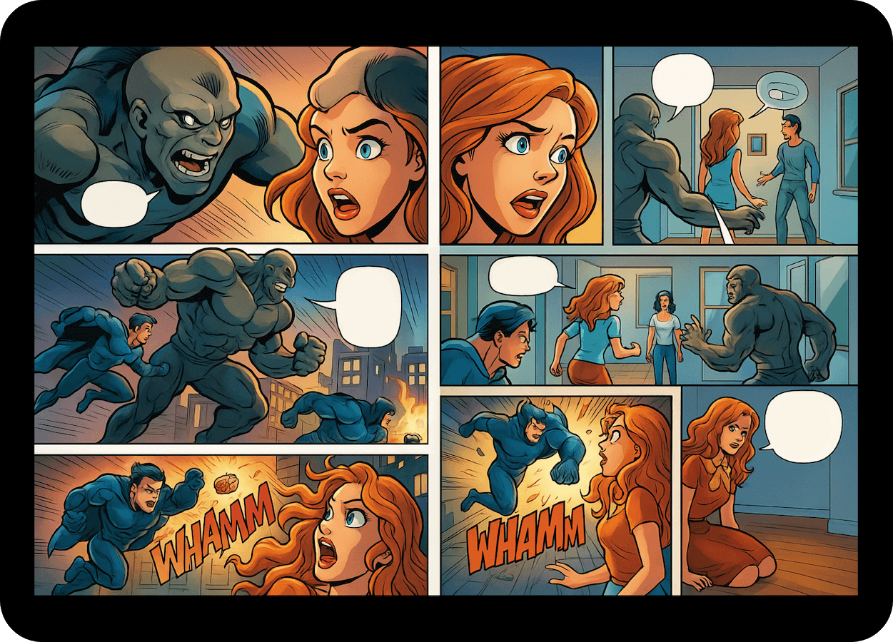 DrawnStrips comic reader on iPad